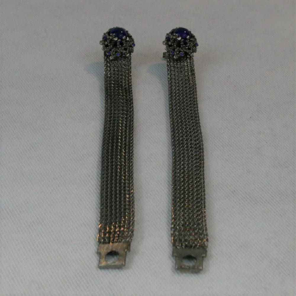 Rare Vintage 40's Carriage House "CARRIBANDS" Silver Cuff Links in original box - Picture 7 of 12